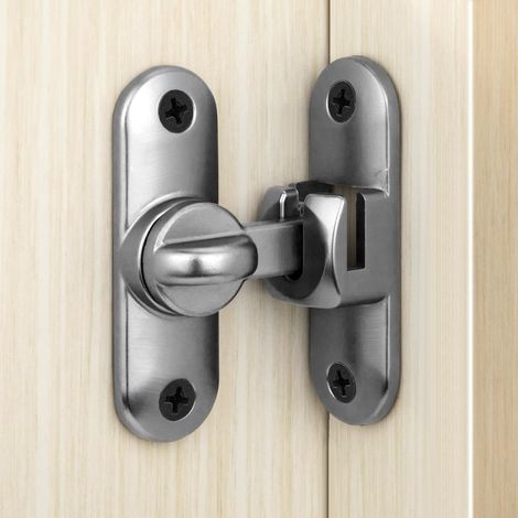 Verrou de Porte pour Portes Coulissantes 90/180 Degrés Serrure de Porte avec Vis pour Porte de Grange Coulissante Cuisines Fenêtre Or (1/5)