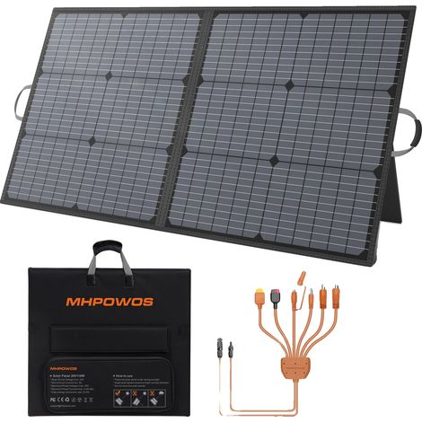 Panneau Solaire, Portable et Pliable, Haute Efficacité, Panneau solaire de 110W (1/2)