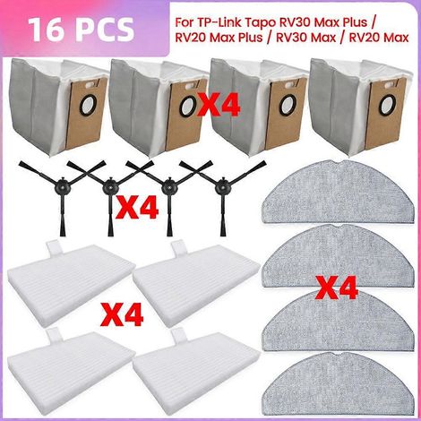 Pour RV30 / RV20 RV30 Max / RV20 Max Sac à poussière HEPA Filtre Side Brosse Serpillière Cloth (1/5)