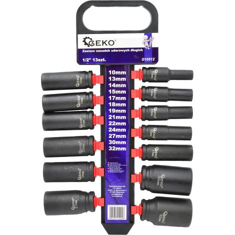 Set di bussole lunghe a impatto da 1/2" 13 pezzi (5) (1/2)