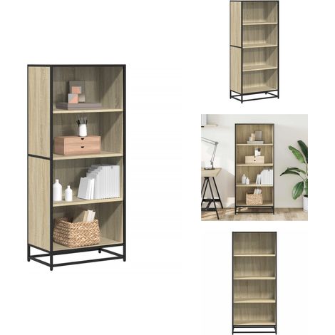Bibliothèque chêne sonoma 60x35x139 cm bois d'ingénierie - Bibliothèque - Bibliothèques - Étagère À Livres - Armoire De Rangement (1/5)