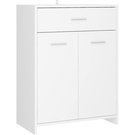 Maison Exclusive - Badezimmerschrank Weiß 60x33x80 cm Holzwerksto (1/5)