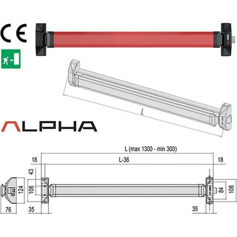 MANIGLIONE ANT.CISA 5M801-10-0 (TOUCH LATERALE)