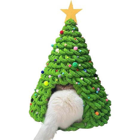 Arbre de Nol pour Chat Ensemble Matriel Cabane Litire Chat (1/5)
