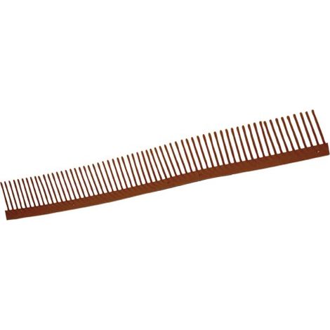 Dimos – Closoir cache-moineaux rouge brique – L 1m H 55mm – Polypropylène souple pour tuiles mécaniques – Anti nuisible et moisissures