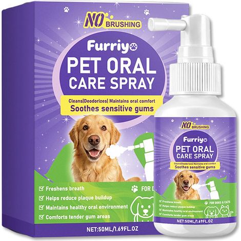 Furriyo Pet Oral Care Spray – Eliminates bad breath, cleans teeth and freshens breath (1/5)