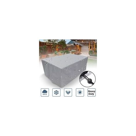Housse de protection rectangulaire pour meubles de jardin, en polyester, imperméable, anti-poussière, anti-UV, pour chaise ou table de jardin (dimensions : 180×150×80cm) (1/4)