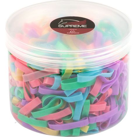 taglia unica, Multicolore: Elastici per criniera in barattolo da 500 pz (1/5)