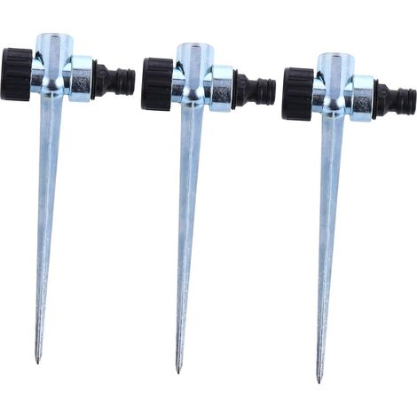 Set mit 3 Zink-Sprinklerpfählen, stabiler Standfuß für die Gartenbewässerung, einfache Installation für Rasenflächen und Blumenbeete (1/5)