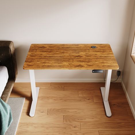 ELEGANT Standing Desk 120 x 60cm, Sit-Stand Convertible, Electric Height Adjustment 70-115cm, Fire Cloud Color (1/5)