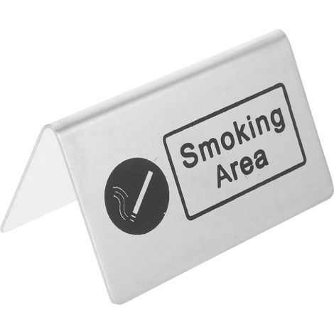 Panneau Indicateur Double Face Pour Zone Fumeur Acier Inoxydable Pour Restaurant Salle De Conférence Bureau