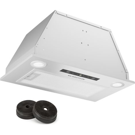 Klarstein Paolo 52 - Cappa aspirante da incasso, 52 cm, 439 m³/ora, LED, touch, A++