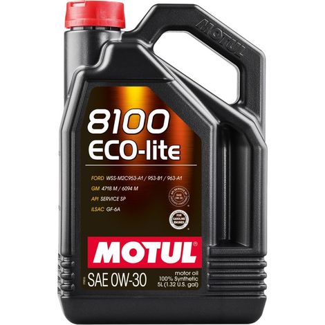 Aceite Motul 0W30 5L 8100 Eco Lite / SP / WSS-M2C953-A1 953-B1 963-A1 / GM 4718 M 6094 M / GF-6A