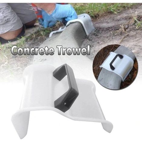 Truelle à béton avec manche en plastique pour finition, travaux de jardin et terrasse – outil de maçonnerie robuste pour applications extérieures et finitions précises (1/5)