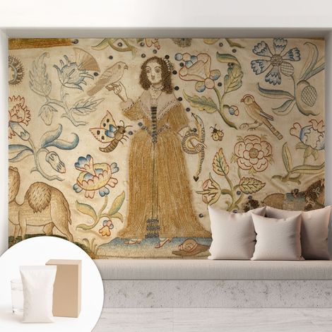 Papier peint intissé mural avec colle pour salon et chambre Décoration murale rapide - Colle incluse gratuite Nature colorée 208x146 cm (1/5)