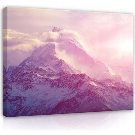 Peinture montagnes paysage sur toile Murale grand 60x40 (1/3)