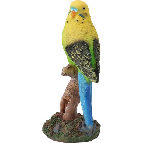 Figurine perroquet résine décorative élégante sculpture oiseau réaliste pour salon bureau jardin (1/5)