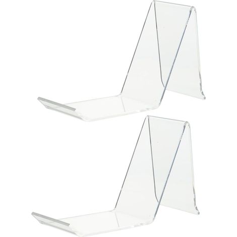 2 pièces Présentoir de Chaussures Acrylique Transparent Support Sandales (1/4)