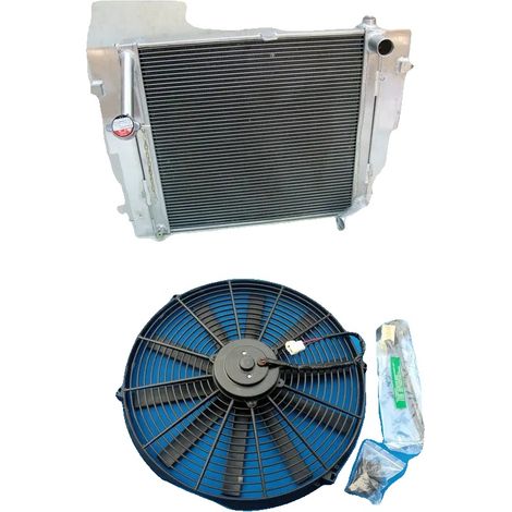 Radiador, construcción de aluminio, rendimiento de refrigeración mejorado, blanco. (1/2)