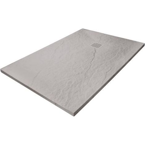 Plato de ducha NARA - 90x200 cm - textura pizarra - anthracita - con desagüe