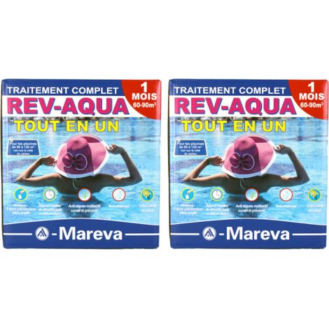 2er-Set Rev-Aqua MAREVA Komplettbehandlung für 60- bis 90-m3-Pools - 2 Monate