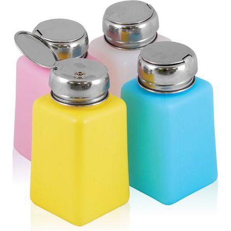 Flacone con dosatore cromato da 180 ml, colori misti. (1/2)