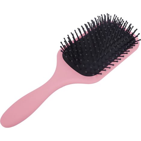 Sèche-cheveux brosse à air pour cheveux bouclés et lisses, démêlage et massage du cuir chevelu - Rose (1/5)