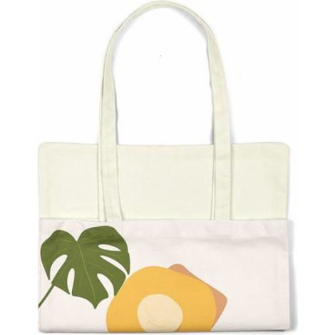 Sac shopping tote bag coton réutilisable Bonamaison 34x40 cm - anse 30 cm (1/4)