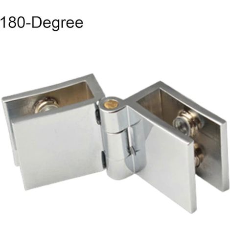 Charnières en verre à 0/90/180 degrés, faciles à installer, adaptées aux portes en verre, aux portes de vitrines, etc., charnières en verre Mengxi à 180 degrés. (1/4)