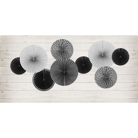 Rosoni decorativi bianco e nero, mix (1 confezione / 5 pz.) (1/5)