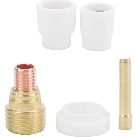 Keramik-Schweißbecher-Set, weiß, 10 12 Düsenzubehör für Argon-Lichtbogenschweißpistole WP-9/20 (1/5)