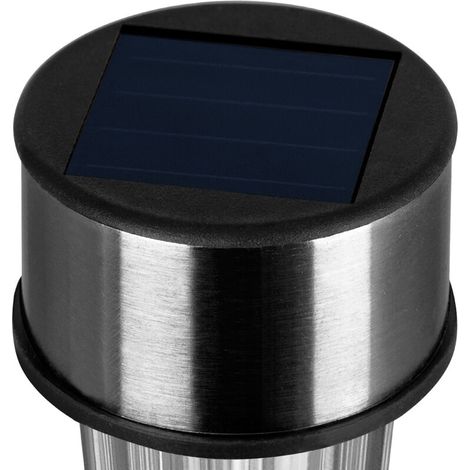 Monzana lampes solaires jardin – Lot de 16 lumières LED acier inoxydable – Multicolore – Idéal pour escalier paysager, bordure engazonnée ou chemin courbe
