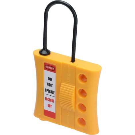 Loto 4-Loch-Sicherheitsschloss aus isoliertem Nylon-ABS für Verriegelungsstopp, Hakenmarkierung, 36-mm-Schlüssel, industrieller Schutz (1/5)