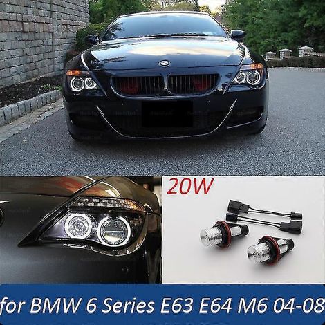 20W weiße, superhelle, fehlerfreie Angel Eyes Positionsleuchten für BMW 6er E63 E64 2003-2010 630ci 630i 645ci 650i 635d (1/5)