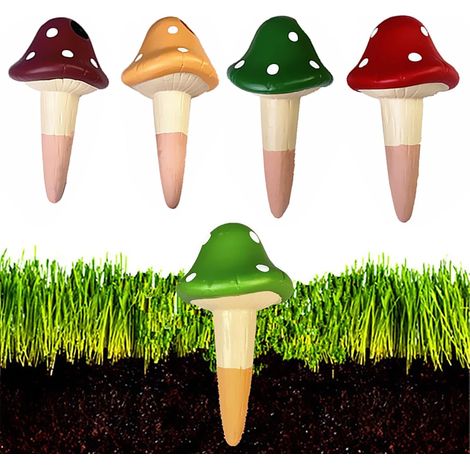 Lot de 4 Arrosage Bouteille, Cône D'arrosage pour Plantes en Terre Cuite, Systeme de l'eau Automatique Piquets d'irrigation Goutte À Goutte pour Plantes d'intérieur d'extérieur en Vacances4