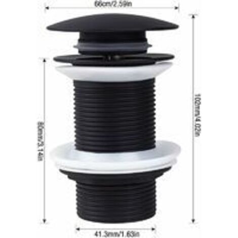 Bouchon de vidange pour évier, bouchon de vidange escamotable, adapté aux éviers et lavabos. (1/4)