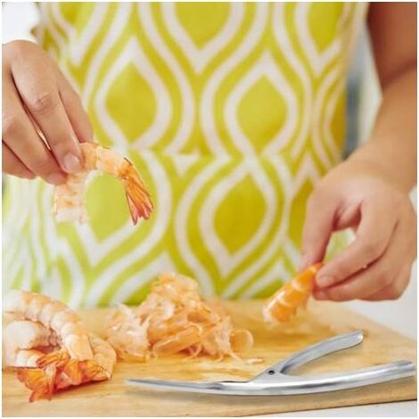 Éplucheur de crevettes en acier inoxydable, facile et rapide, outils de pinces, Machine à éplucher les crevettes (1/5)