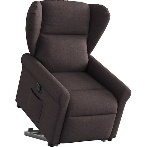 Fauteuil inclinable électrique-Chaise de relaxation-Fauteuil Relax marron foncé tissu 593664 (1/5)