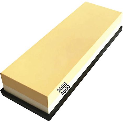 Schleifstein mit zwei Körnungen (2000/4000) und rutschfester Silikonbasis