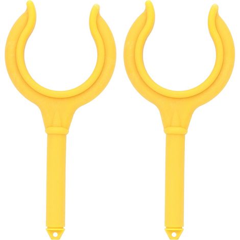 2 pièces Support de Canne à Pêche pour Bateau avec Serrure à Rame, Accessoire en Caoutchouc Marine pour Dinghy (Jaune) (1/5)