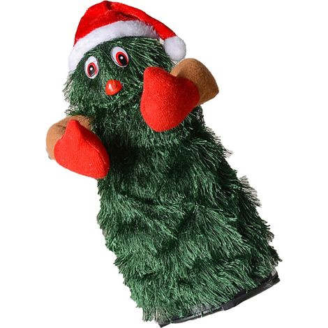 Sapin animé musical et dansant électrique jouet personnage mignon pour déco fête en plastique et polyester (1/4)