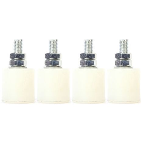 4 pcs Guide Porte Coulissante, 40 x 40,Olive or Guide Rollers for Sliding Doors, Sliding Door Guides or Other Applications, Plaque de Guidage Nylon,Fixation avec Tige Filetée (1/4)