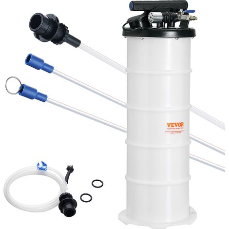 VEVOR Estrattore di Fluidi Pompa a Vuoto di Aspirazione per Cambio Olio di Motore Pneumatico/Manuale Capienza max. 6,5L, Estrattore per Cambio Olio Pompa a Vuoto Kit Evacuazione dei Fluidi per Auto