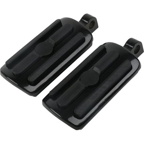 Repose-pieds universels de 10 mm pour Moto Highway Compatible avec Harley Road King FLHR 1995-2020 Road Glide 2015-2020 (Noir) (1/5)