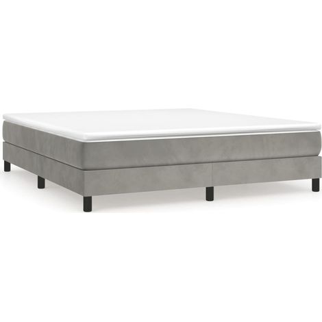 Maison Exclusive - Boxspringbett mit Matratze Hellgrau 160x200 cm
