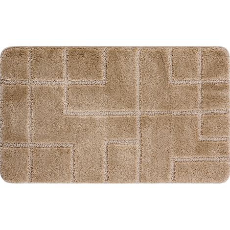 Alfombra de baño SUPREME LINES, líneas, antideslizante, suave - beige beige 50x80 cm