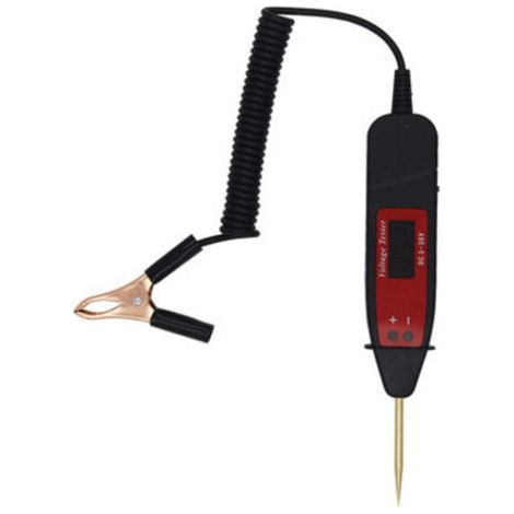 3 36V Stylo Testeur de Circuit de Automobile, Lampe Voiture de Test, Testeur de Tension Véhicule, Déterminer le Positif et le Négatif de la Batterie, Testeur Electrique Auto, Pince Crocodile (1/4)