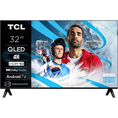TCL – Téléviseur QLED 32" 4K – Google TV – HDR10 – Dolby Audio – WiFi – Bluetooth – VA sans bord