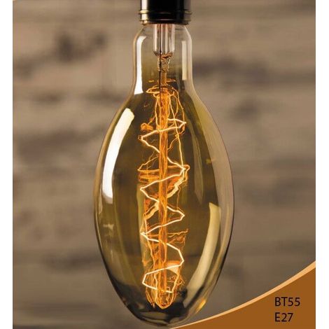 Vintage Lampe Edison E27 BT55 40W Glühbirne, Filamente 2
