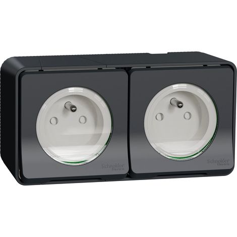 Schneider Electric MUREVA STYL Steckdose grau wasserdicht